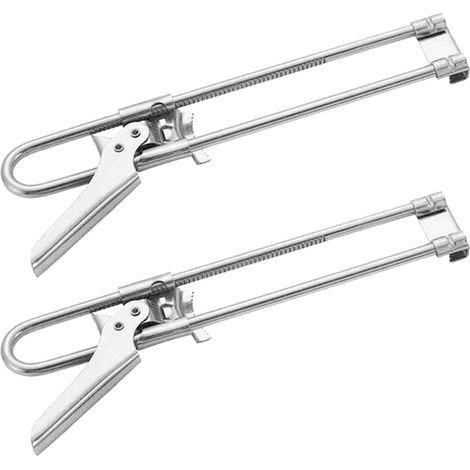 Juego de 2 abridores de frascos, acero inoxidable, ajustables, diseño ergonómico, antideslizantes, para cocina. (1/5)
