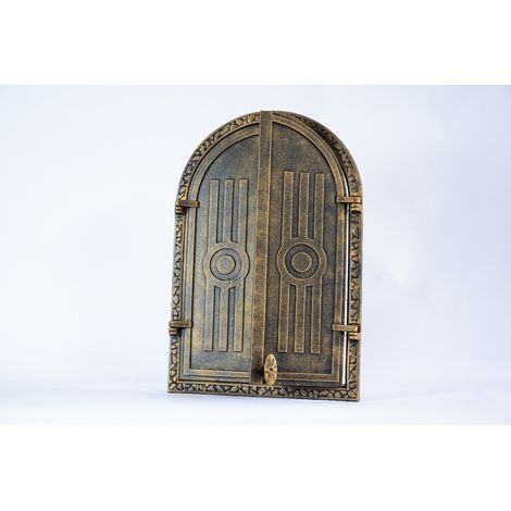 DZ062 - 39 x 58 - puerta de hierro fundido para ahumadero No Old silver