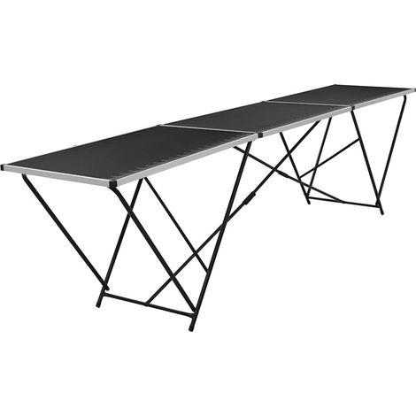 vidaXL Mesa para empapelar plegable de MDF y aluminio 300x60x78 cm (1/2)