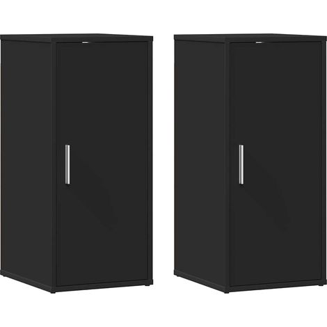 Maison Exclusive - Scarpiere 2 pz Nere 32x35x70 cm in Truciolato (1/5)