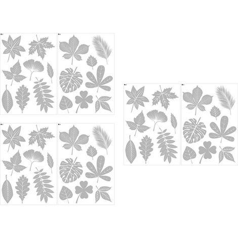 Autocollants pour Fenêtre Anti-oiseaux Feuille Transparentes sans Colle Film Électrostatique 48 Pièces Lot de 3 Sets de Sets pour Décoration Intérieure, Protection Vitres (1/5)