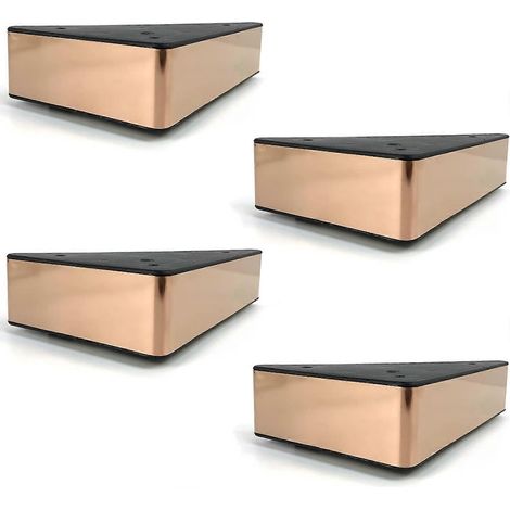 Verstellbare Schrankfüße, 4er-Pack, Möbelfüße aus Metall, minimalistisch, Couchtischfüße, Ersatzfüße für TV-Schränke, Sofas, Schränke, Hocker, Kunststoff + St-Triangle-Gold