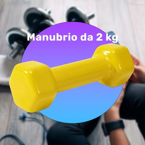 Trade Shop - EINZELHANTEL 2 KG VINYL TRAININGSÜBUNGEN HOME GYM WORKOUT FIT - (1/2)