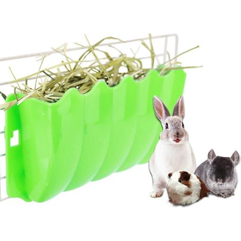 Rabbit Hay Rack High Quality Plastic Hay Rack Detachable And Easy To Clean Hay Rack To Keep The Cage Area Clean Green (1/5)
