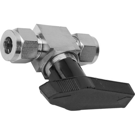 Vanne à aiguille haute pression en acier inoxydable 304 pour la régulation de débit d'eau, de gaz et de liquides SS‑44S6Ф3/8 (1/5)
