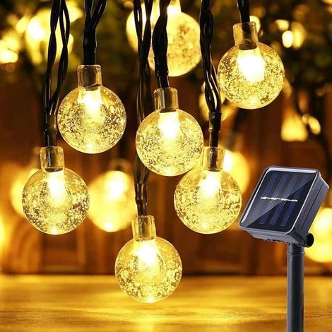 30 LED Guirlande Lumineuse Solaire, 6,5 m Étanche IP65, 8 Modes Automatiques pour Jardin Terrasse Fêtes