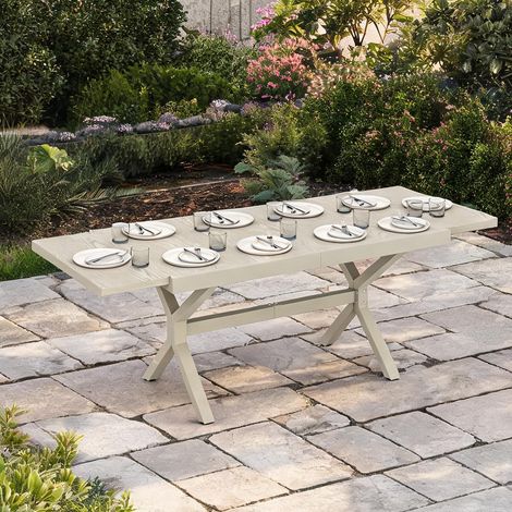 Table de jardin réglable de 8 à 10 cm 214 x 85 x 73 cm (1/5)