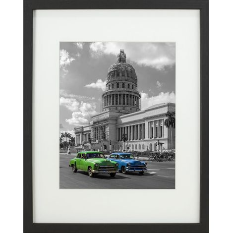 Cornice portafoto per poster da parete 28x35 cm 20x25 passe-partout classico nero con passe-partout MDF BD art