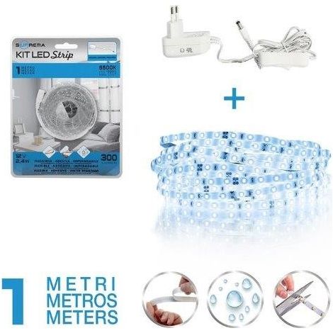 KIT STRISCIA LED 1MT 6500K (1/2)