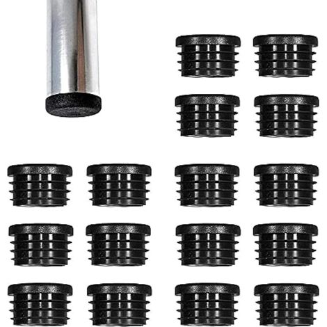 Nervurés Bouchon Rond en Plastique Embout à lamelles pour tubes,Capuchon pour Pied de Chaisse/Meuble/Trampoline/Armoire/étagère/Chaise etc-28mm16pcs (1/5)