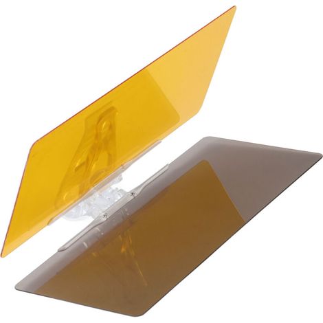 2-in-1 Blendschutz-Sonnenblende für Tag und Nacht, Schwarz/Gelb, drehbar, UV-beständig, universell