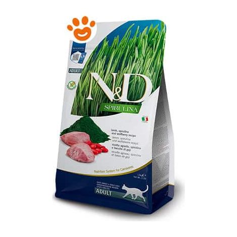 Farmina Cat N&ampD Spirulina Adult Agnello  - Farmina Cat N&ampD Spirulina Adult Agnello - Sacco Da 1,5 Kg