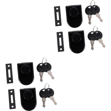 Serrures pour portes vitrées, lot de 6, vitrine pratique