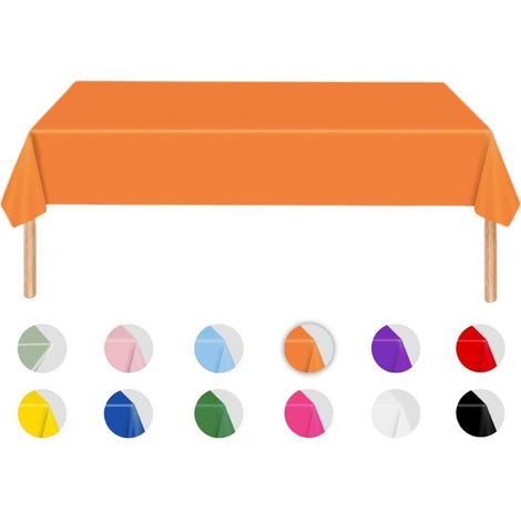 Orange Tischdecke 137x274cm rechteckig für Feste, Garten & Haus