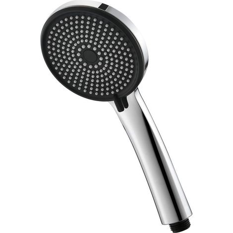 High Pressure Anti Limescale Shower Head,Water Saving Shower Head with 3 Jets,Universal Shower Head with Silicone Nubs,Ultra Light & Easy to Clean,Chrome,Chrome [Energy Class A+++] (1/5)