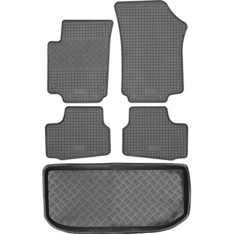 Volkswagen Up Hatchback de 2011. JUEGO: alfombrillas de goma para coche + alfombrilla para maletero.