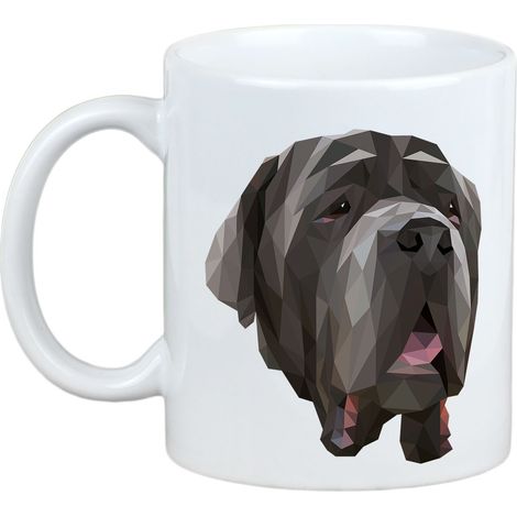 Mastino Napoletano, Mastino Napoletano, Mastino napoletano - tazza con foto e scritta cane geometrico Art-Dog (1/5)