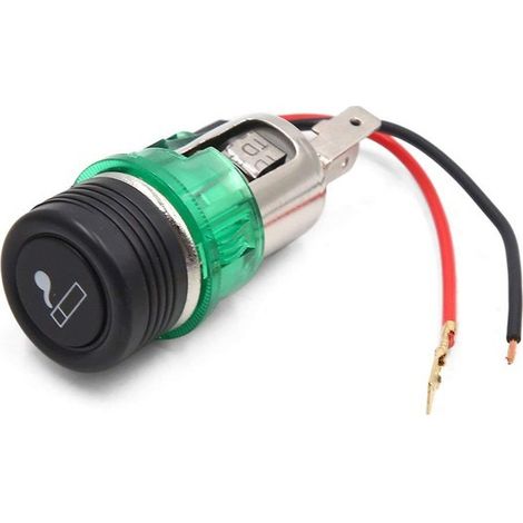 Presa accendisigari da 12 V con illuminazione, nera