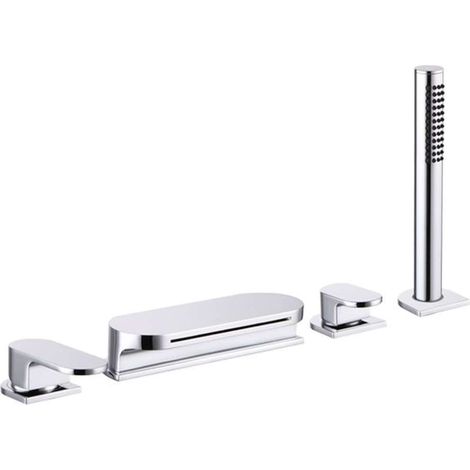 Ravak Chrome - Grifo para el borde de bañera, 4 orificios, cromo X070073 (1/5)