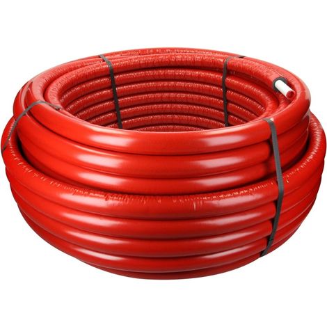 Tuyau multicouche aluminium 20 x 2 mm avec isolation 10 mm