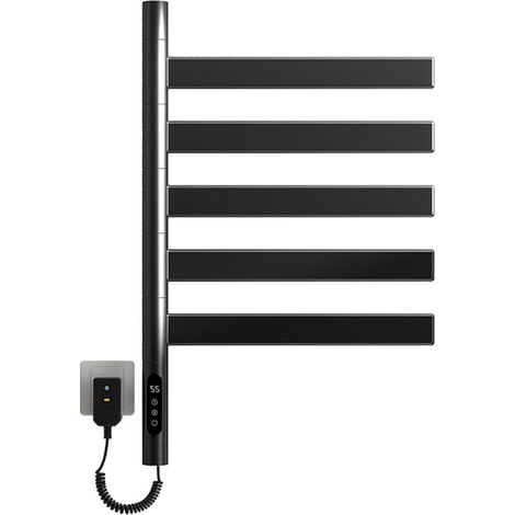 Largeight – Sèche-serviette électrique rotatif 150W – Chauffage à 360° – Protection IPX5 – Économie d'énergie – Acier inoxydable 304
