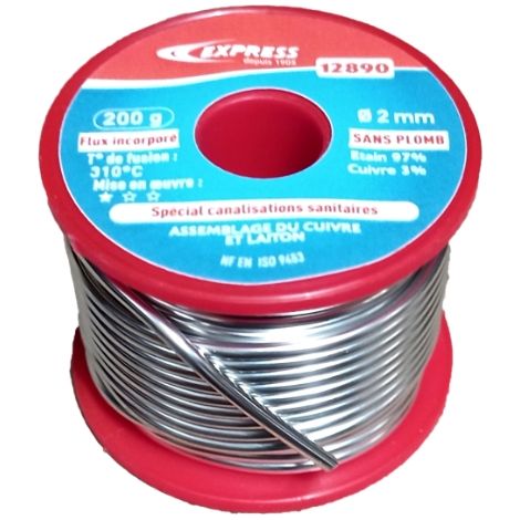 12890 12890METAL APORTACION 200GR. 97%Sn/3%Cu-2MM