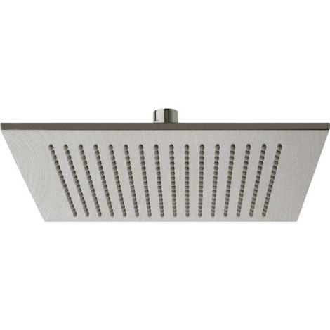 Pomme de douche slim laiton carre 25 cm inox - CRISTINA ONDYNA SD25028