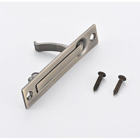 Einziehbarer Schiebetürgriff, 10 cm, verdeckte Kantengriffe, flächenbündig (1, Bronze)