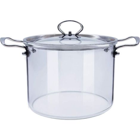 Marmite en verre avec couvercle Marmite en verre transparent (3,5 L) (1/4)