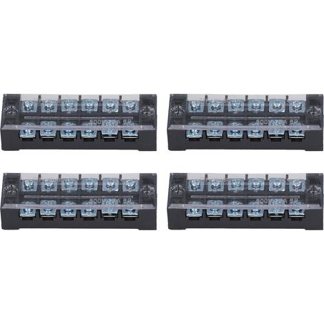 Bornier de barrière filaire 4 pièces, 6 bits 600V 25A, haute intensité, bloc de connexion à vis fixe TB 2506 (1/5)