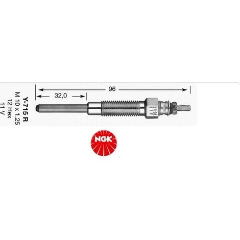 Bougie d'allumage à incandescence NGK 15270450 Y-715R (1/2)
