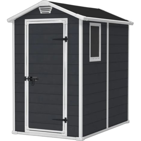 Keter Manor 4x6 Gartenhaus - 130x192x198 cm - Anthrazit