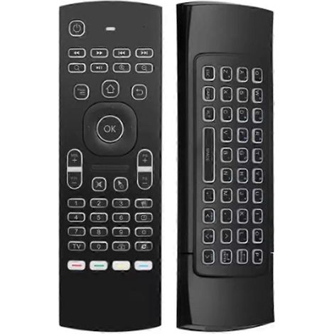 Télécommande sans fil 2,4 GHz avec clavier MX3, télécommande intelligente rétroéclairée pour décodeur et Smart TV (1/5)