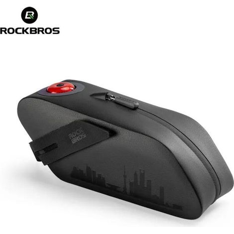 Alforja Rockbros 30130088, bolsa para bicicleta con luz trasera LED (1/5)