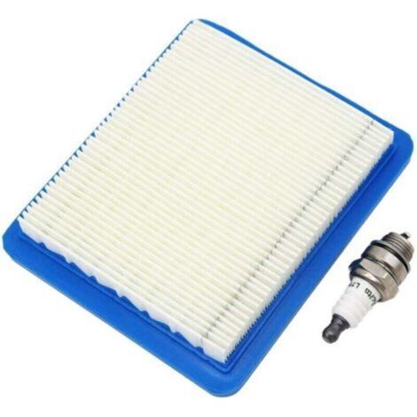 Luftfilter und Zündkerze für Rasenmäher mit Briggs & Stratton Quantum 625 650 675 Motor, ersetzt 491588 399959 491588S Wolf 2058411, Champion RJ19LM / NGK B2LM. (1/4)