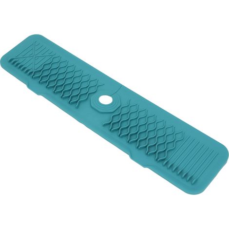 Protection anti-éclaboussures pour évier de cuisine, tapis de robinet en silicone de 61 cm, récupérateur de gouttes pour sécher la vaisselle, le savon et l'éponge (vert). (1/5)