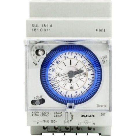 Analoge Zeitschaltuhr mit Synchronmotor und Tagesprogramm, Zeitschaltuhr, 36VAC/DC (1/4)