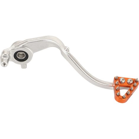 Levier de frein WOOSTAR KTM50, tige forgée argentée avec embout orange (1/4)