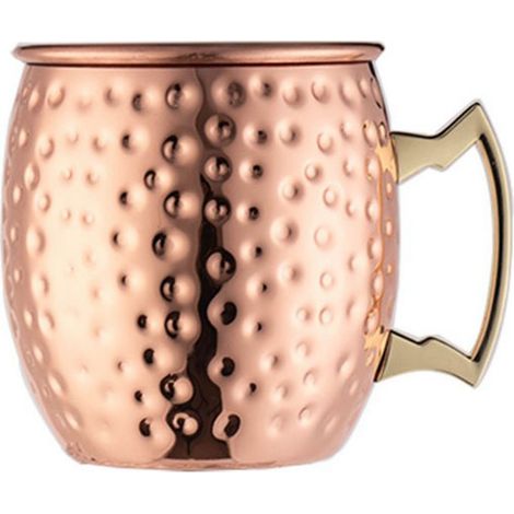 2 Tasses à Martelage 530ML en Acier Inoxydable Plaqué Cuivre pour Cocktail Élégant (1/5)