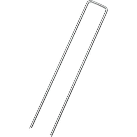 Piquets de sol en forme de U 25 pcs 20x4 cm acier galvanisé (1/5)