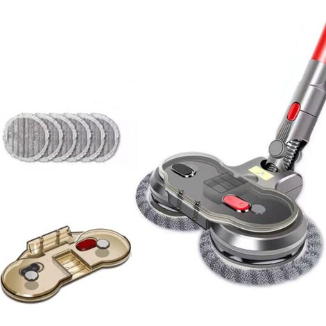 BRAVIX Tête de vadrouille électrique pour aspirateur V10 V11 V7 V8, balai Dyson Brush, accessoire de vadrouille électrique Brosse rotative pour aspirateur Dyson Livré avec 6 chiffons de vadrouille et 