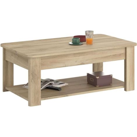 Mesa de centro City fija color Roble Kronberg 110x43x63 cm Comedor Moderno