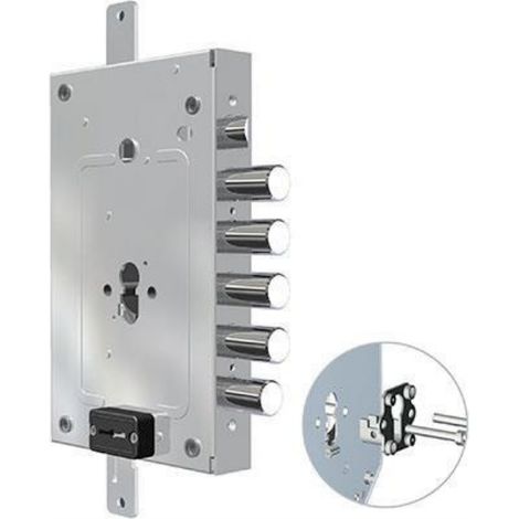 SERRATURA METALLO APPLICARE 2956 PE-DM CR - DM+F.SAGOM M2 TRIPL+SCR IP.MM 28 E.MM 68 DX/SX - 1 pezzo (1/4)