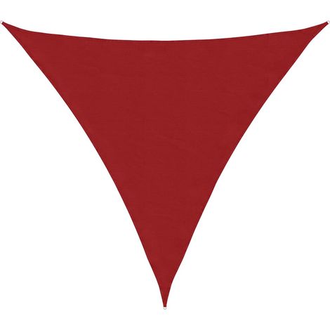 Maison Exclusive - Parasole a Vela Oxford Triangolare 4,5x4,5x4,5 m Rosso (1/5)