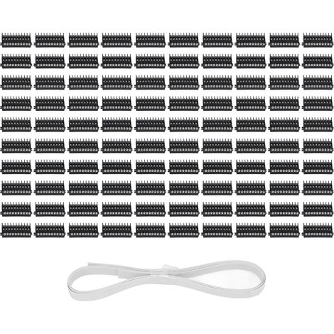 100 Bornes de Jonction Double Couche Rail DIN, Haute Robustesse, Excellente Conductivité Électrique, pour Câblage (1/5)