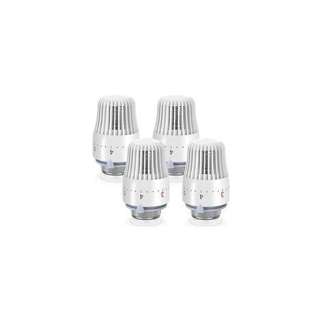 M30 X 1,5, blanc, robinet thermostatique de radiateur : 4 pièces tête de radiateur thermostatique, thermostat de radiateur, thermostat (1/5)