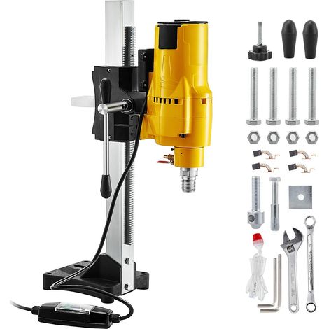 Support de perceuse à Noyau de Diamant Vertical 205mm 255mm Banc d'ingénierie Robuste perceuse à béton Humide/Sec 3980W 4450W (Color : 205MM-3980W) (1/5)