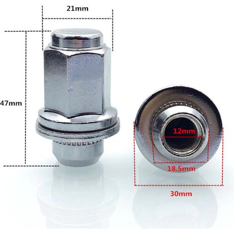 Suitable for Toyota Prado tire bolts, nuts, and wheel nuts 90942-01058 (1/4)