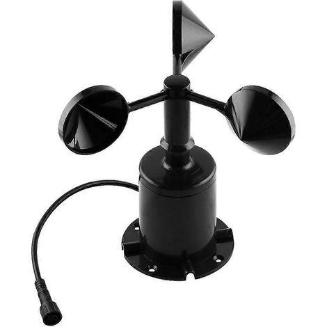 Capteur de vitesse et de direction du vent à 3 coupelles, capteur anémométrique extérieur en polycarbonate pour stations météorologiques, sortie 30 m/s, RS485 4-20mA, 1-5V, 2-10V. (1/4)
