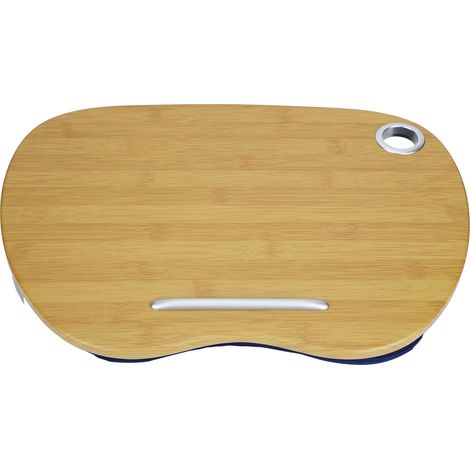 Bureau portable multifonction pour lit, canapé et extérieur - Table pour ordinateur portable et écriture - Bleu (1/5)
